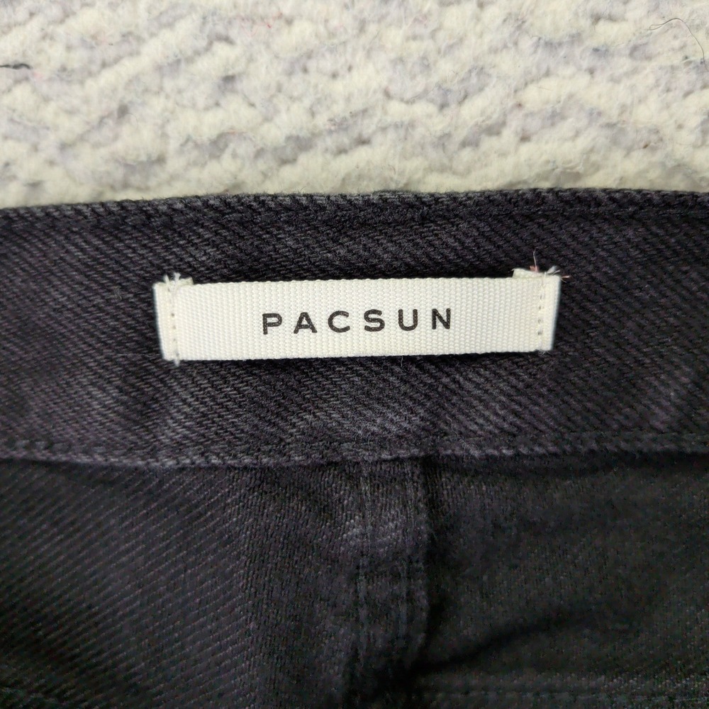 PacSun Womens Low Rise Short‎ Black Denim Cut Off Frayed Hem Size 26 829SP236551 - Picture 9 of 9